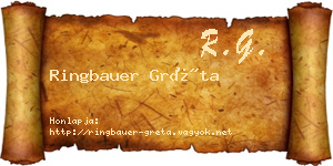 Ringbauer Gréta névjegykártya